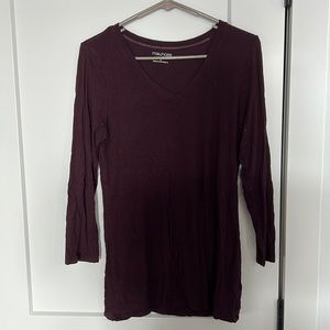 Maurices 3/4 sleeve tee. Purplish color